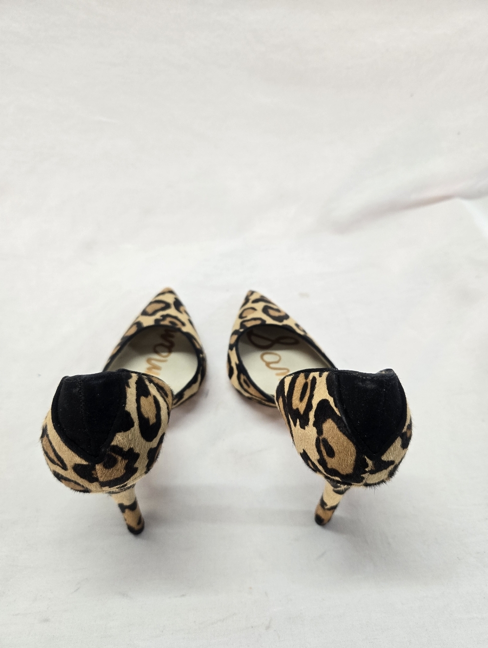 Sam Edelman Women's Size 7 'Delilah' Calf Hair d'Orsay Pumps Leopard Print Heels - Picture 4 of 5